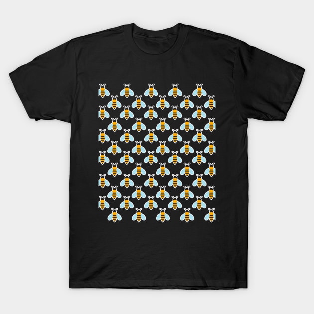 Vintage Bees Pattern T-Shirt by Praizes